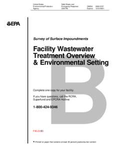 Waste / Hazardous waste / Aquatic ecology / 99th United States Congress / Emergency Planning and Community Right-to-Know Act / Superfund / Sewage treatment / Mining / Pollution / Environment / United States Environmental Protection Agency