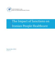 The impact of sanctions on Iranian people healthcare