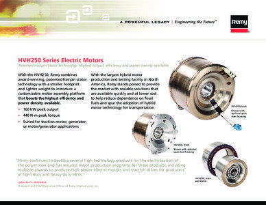 ®  HVH250 Series Electric Motors