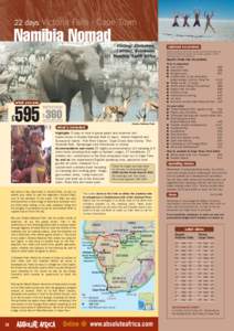 22 days Victoria  Falls - Cape Town Namibia Nomad Visiting: Zimbabwe,