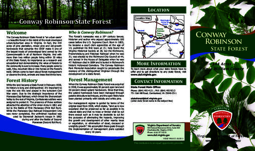 Location  Conway Robinson State Forest Location Map