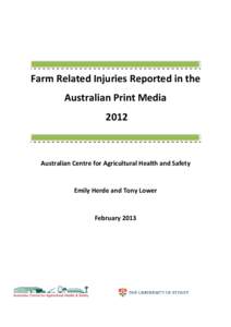 Microsoft Word - Farm Related Injuries 2012 report FINAL.doc