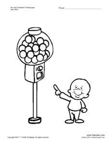 Boy and Gumballs Coloring Page