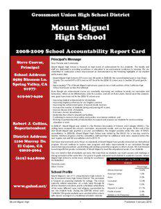 Grossmont Union High School District  Mount Miguel