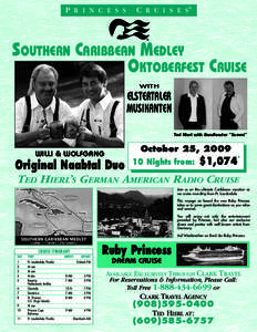 P R I N C E S S  C R U I S E S® SOUTHERN CARIBBEAN MEDLEY OKTOBERFEST CRUISE