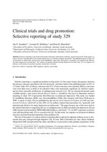 International Journal of Risk & Safety in Medicine–81 DOIJRSIOS Press 73