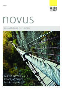 IInovus FINANZDIENSTLEISTUNGEN  MaRisk-Novelle 2016 –