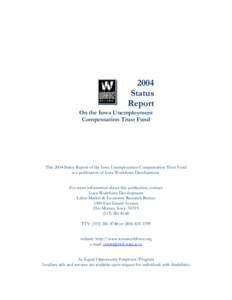 2004 Status Report On The Unemployment Insurance Trust Fund