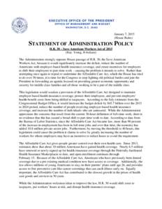 Statement of Administration Policy