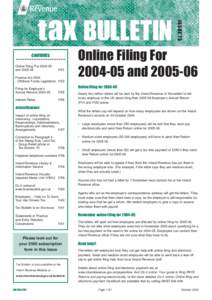 ISSUE 7 3  contents ............................ Online Filing For[removed]and[removed]