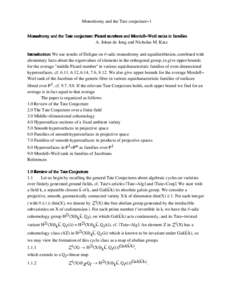 Monodromy and the Tate conjecture-1 Monodromy and the Tate conjecture: Picard numbers and Mordell-Weil ranks in families A. Johan de Jong and Nicholas M. Katz Introduction We use results of Deligne on …-adic monodromy 