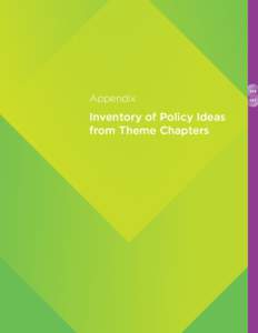 Appendix  Inventory of Policy Ideas from Theme Chapters Max Norton Vancouver School of Economics at the University of