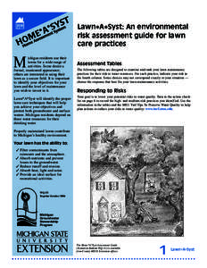 Lawn❋A❋Syst: An environmental risk assessment guide for lawn care practices M
