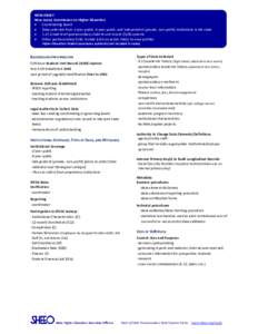 NEW JERSEY New Jersey Commission on Higher Education • Coordinating board • Data collected from 2-year public, 4-year public, and independent (private, non-profit) institutions in the state