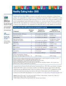 −2005 Healthy Eating Index− 3101 Park Center Drive Alexandria, VA 22302