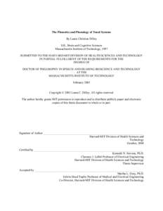 The Phonetics and Phonology of Tonal Systems By Laura Christine Dilley S.B., Brain and Cognitive Sciences Massachusetts Institute of Technology, 1997 SUBMITTED TO THE HARVARD-MIT DIVISION OF HEALTH SCIENCES AND TECHNOLOG