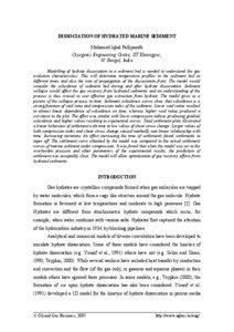 DISSOCIATION OF HYDRATED MARINE SEDIMENT