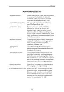 Portfolio Budget Statements[removed]Glossary