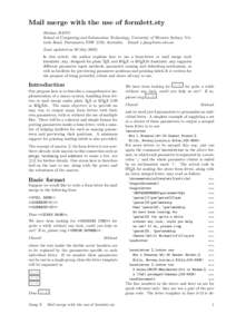 Generic programming / Desktop publishing software / Donald Knuth / TeX / Typesetting / AS/400 Control Language / Mail merge / Template / Parameter / Computing / Software engineering / Application software