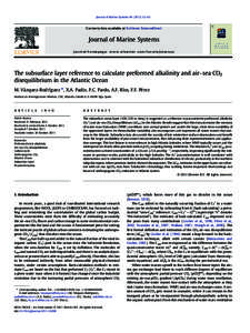 Journal of Marine Systems[removed]–63  Contents lists available at SciVerse ScienceDirect Journal of Marine Systems journal homepage: www.elsevier.com/locate/jmarsys