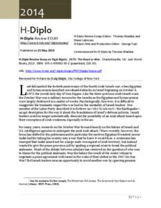 2014  H-Diplo Review Essay