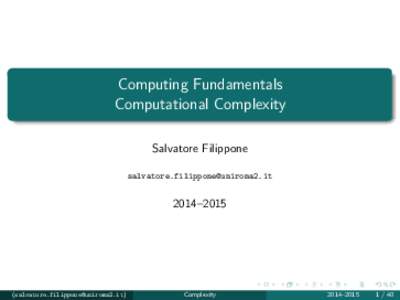 Computational complexity theory / Analysis of algorithms / Theory of computation / Computer science / Mathematics / Time complexity / Best /  worst and average case / Algorithm / Average-case complexity / Fast Fourier transform / Generic-case complexity