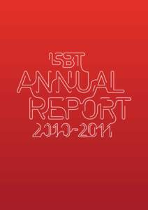 ISBT Annual Report 2010–2011  Table of Contents Table of Contents