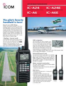 VHF AIR BAND TRANSCEIVERS  (NAV & COM channels for U.S.A.) (NAV & COM channels for Europe)