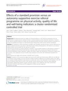 Duda et al. International Journal of Behavioral Nutrition and Physical Activity 2014, 11:10 http://www.ijbnpa.org/contentRESEARCH  Open Access