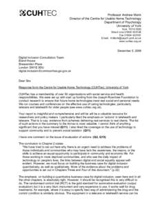 Telehealth / Science / Assistive technology / Telecare / Evaluation / Usability / Randomized controlled trial / Health informatics / Technology / Health