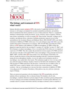 Glycoproteins / Cell biology / Intravenous immunoglobulin / Idiopathic thrombocytopenic purpura / Lymphocytes / Fc receptor / Thrombocytopenia / Macrophage / Antibody / Biology / Anatomy / Immune system