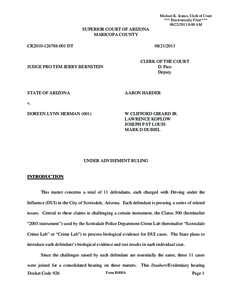 Michael K. Jeanes, Clerk of Court *** Electronically Filed *** :00 AM SUPERIOR COURT OF ARIZONA MARICOPA COUNTY