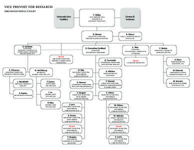 vice provost for research Organizational Chart T. Chiles University Core Facilities