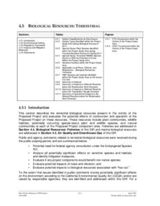 4.5  BIOLOGICAL RESOURCES: TERRESTRIAL SectionsIntroduction