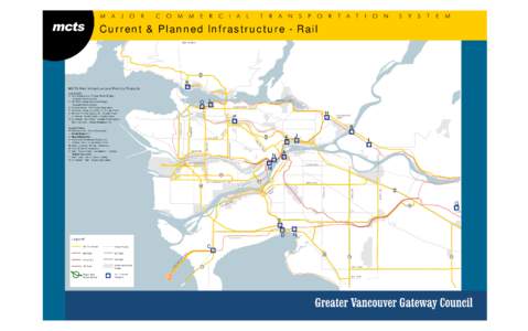 Current & Planned Infrastructure - Rail  K MCTS Rail Infrastructure Priority Projects First Priority A. New Westminster (Fraser River) Bridge Upgrade/Replacement