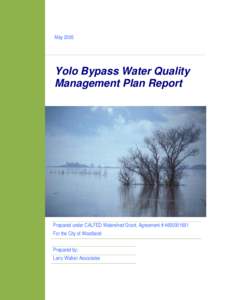 Yolo Bypass WQ Management Plan