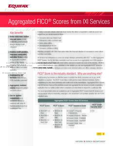 Aggregated FICO Scores Product Sheet