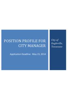 Position Profile for City Manager