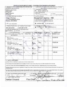 STATE OF NEW MEXICO RMP- COOPERATOR ENGINE RATE SHEET l. ORDERING OFFICE/ADM INISTRATIVE OFFICE FOR PAYMENT (name and address) AGREEMENT NUMBER MUST APPEAR ON ALL PAPERS RELATING TO TH IS RATE SHEET