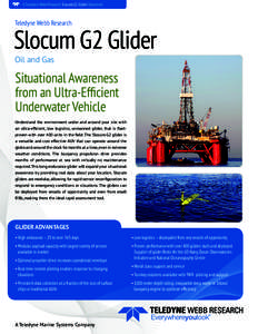 A Teledyne Webb Research Slocum G2 Glider Datasheet  Teledyne Webb Research Slocum G2 Glider Oil and Gas