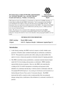 Finance / IAS 19 / Pension / Defined benefit pension plan / International Financial Reporting Standards / Actuarial science / Lump sum / Retirement plans in the United States / Cash balance plan / Economics / Financial economics / Investment