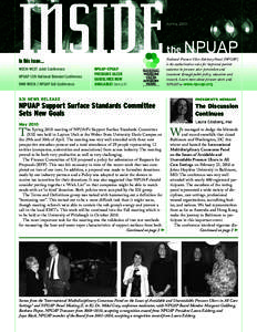 Spring[removed]the In this issue… WOCN–WCET Joint Conference NPUAP 12th National Biennial Conference