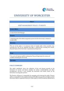 Debt Management Policy 12-13