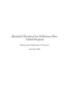 Microsoft Word - Preschool for All Business Plan revised.doc