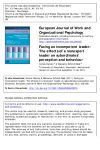 This article was downloaded by: [Université de Neuchâtel] On: 13 February 2013, At: 05:16 Publisher: Routledge Informa Ltd Registered in England and Wales Registered Number: [removed]Registered office: Mortimer House, 3