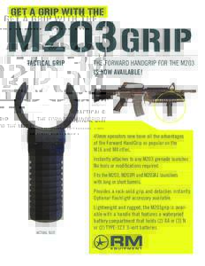 M203 GRIP GET A GRIP WITH THE TACTICAL GRIP  THE FORWARD HANDGRIP FOR THE M203