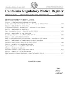 California Regulatory Notice Register 2011, Volume No. 41-Z