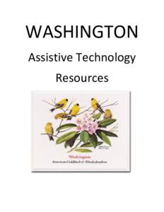 WASHINGTON Assistive Technology Resources WASHINGTON Assistive Technology Resources AccessIT