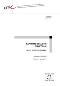 CRIVersion italienne Italian version RAPPORTO DELL’ECRI SULL’ITALIA