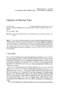 Artificial intelligence / Attribute / Mathematical induction / Tree / ID3 algorithm / Incremental decision tree / Machine learning / Decision trees / Mathematics